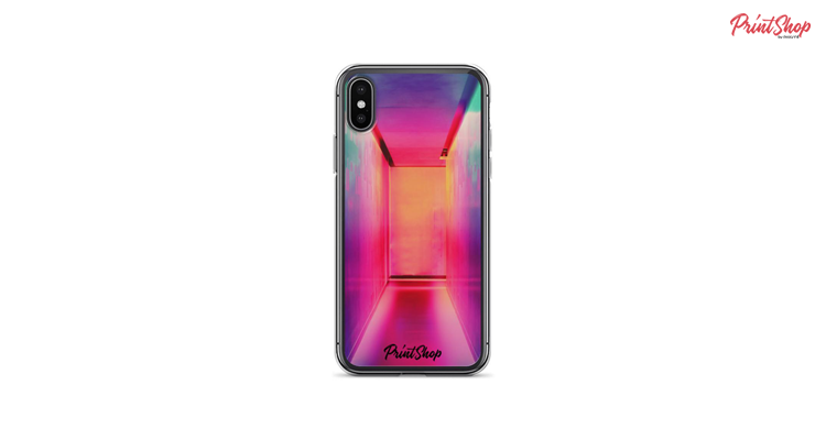 Colorful Abstract Hallway Clear iPhone Case