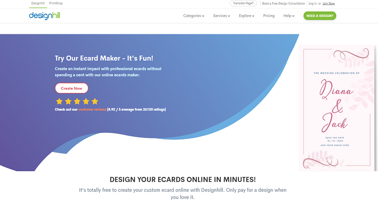 Designhill eCard Maker