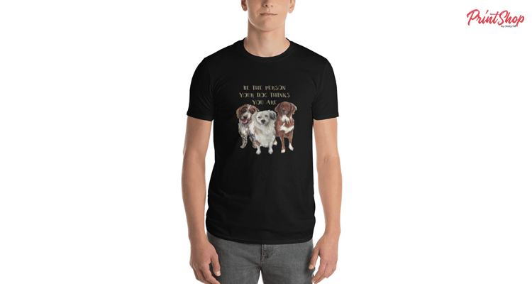 Dog's watercolor illustration Men's Premium T-Shirt