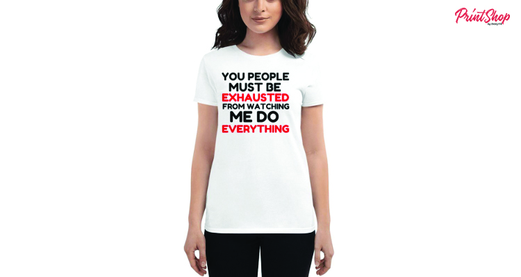 EXHAUSTED Women’s Fashion Fit T-Shirt