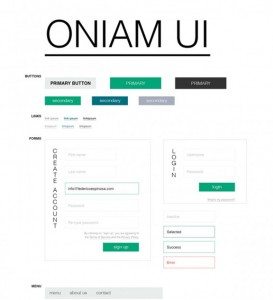 Freebie PSD Oniam UI Kit
